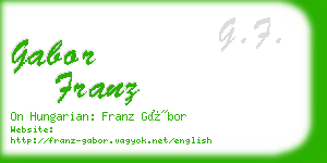 gabor franz business card